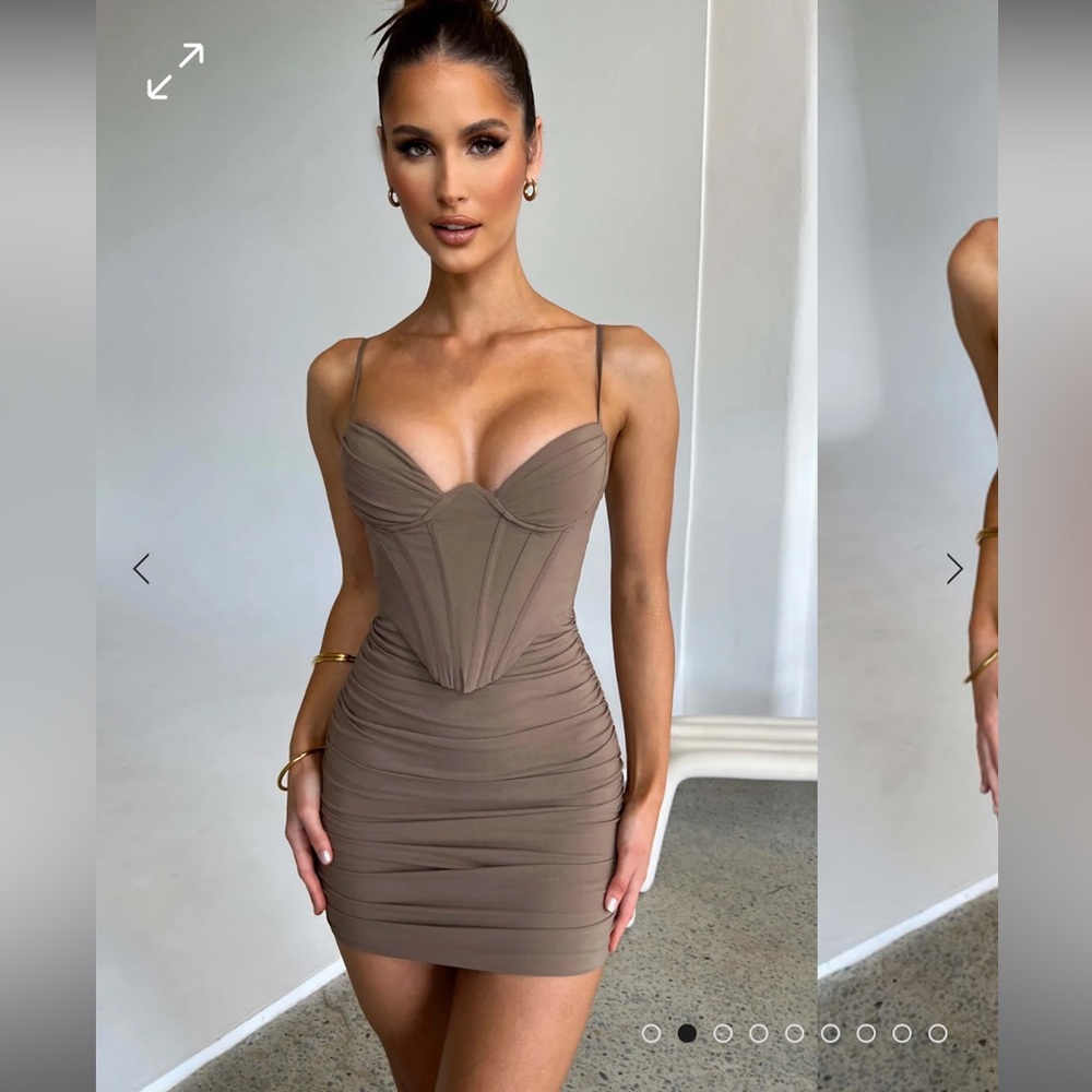 BABYBOO NYLA MINI DRESS - MOCHA
